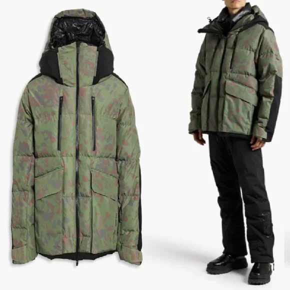 $975! RARE! NWT Men's Holden Peak Camouflage Down Ski Jacket - Green - M, L - Picture 1 of 6